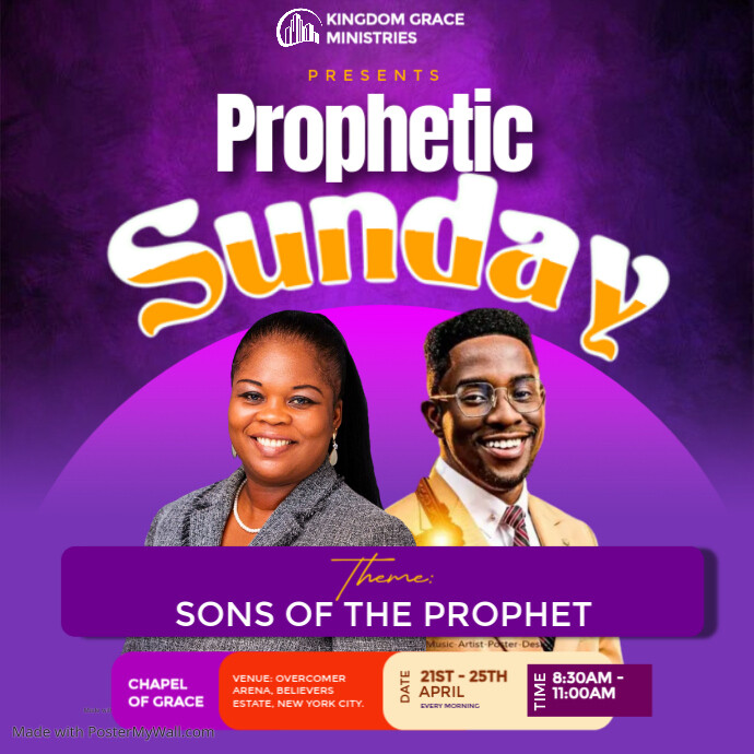 Purple Professional Church Flyers Instagram Post Template | PosterMyWall