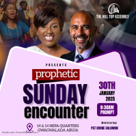 Purple Professional Church Flyers  Instagram Post template