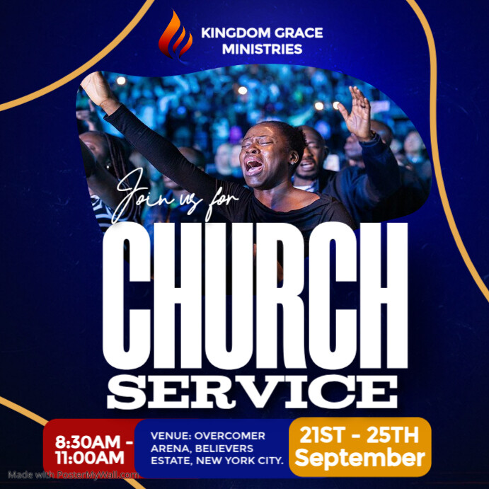 Purple Professional Church Flyers Instagram Post Template | PosterMyWall