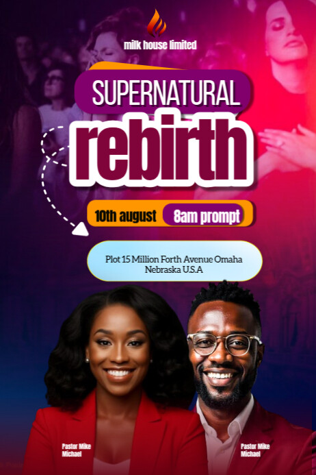 Copy of Purple Professional Church Flyers Poster | PosterMyWall
