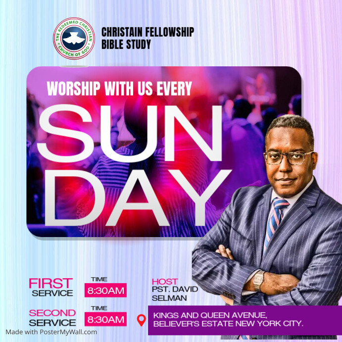 Purple Professional Church Instagram Post Template | PosterMyWall