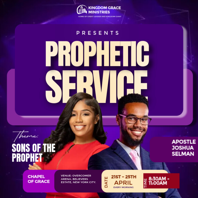 Purple Professional Church Instagram Post Template | PosterMyWall