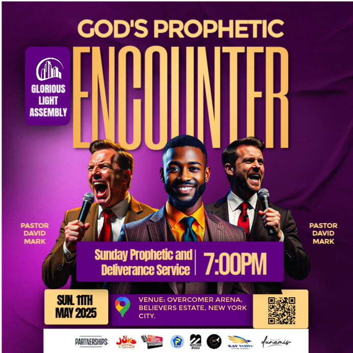 Purple Professional Church  Instagram Post template