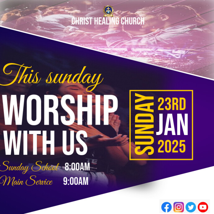 Purple Professional Church Instagram Post Template | PosterMyWall