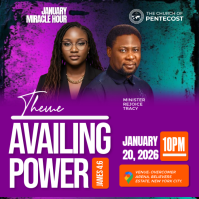 Purple Professional Church  Instagram Post template