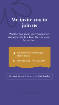 Violet Church Mass Invitation Instagram na Kuwento Template - Page 5