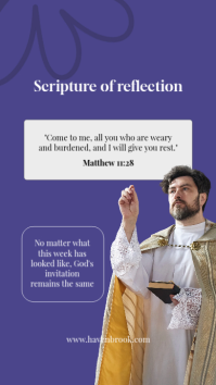 Violet Church Mass Invitation Instagram na Kuwento Template - Page 3
