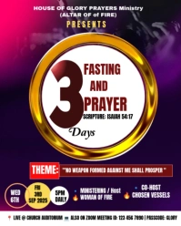 Purple Professional Church Program Flyer Instagram Portrait template