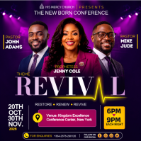 Roxo Church Revival Conference Instagram Post Template