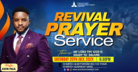 Purple Professional Church Revival Service Facebook Shared Image template