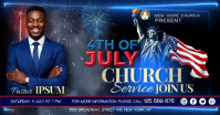 Purple Professional Church Service Announcement Facebook Shared Image Video Isithombe Esabiwe ku-Facebook template