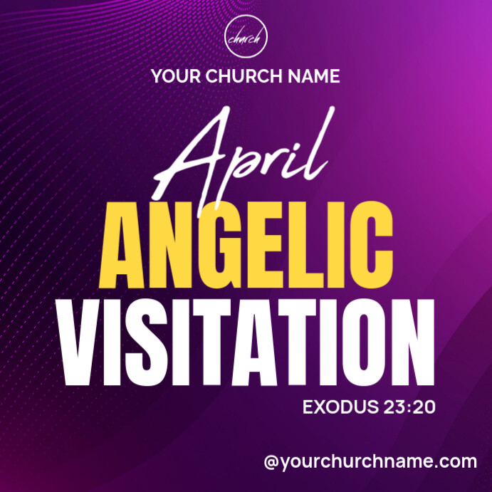 Purple Professional Church Service Instagram Post Template | PosterMyWall
