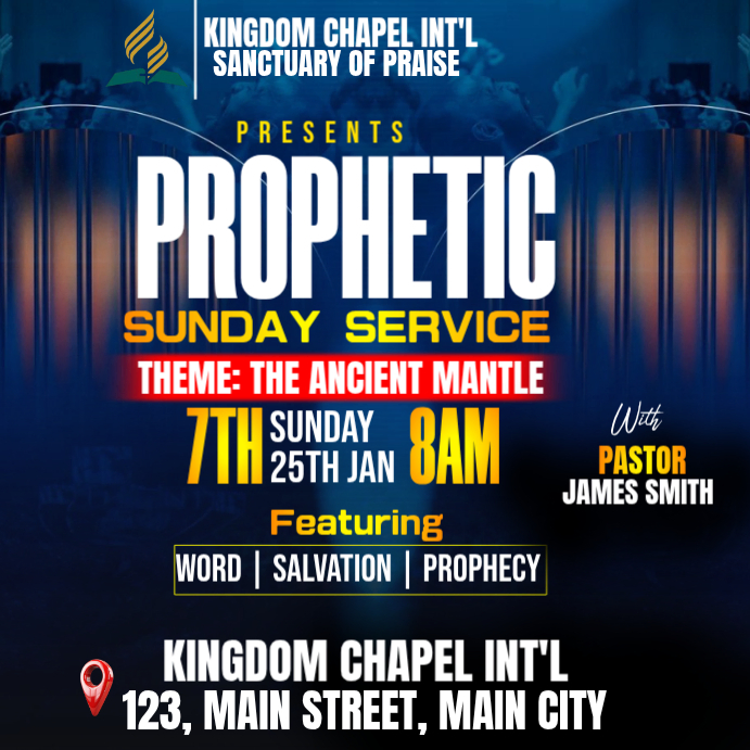 Church Service Promotion Template | PosterMyWall