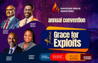 Purple Professional Church  Tabloid template