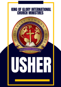 Purple Professional Church Usher Event A3 template