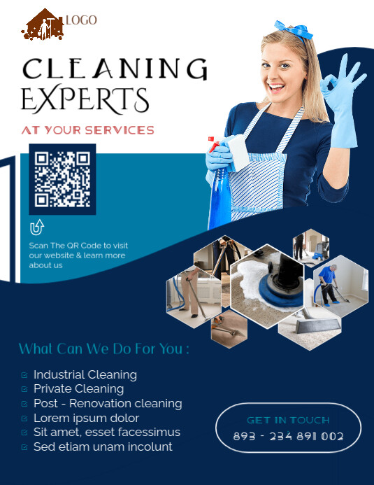 Purple Professional Cleaning Services Flyer (us Letter) template