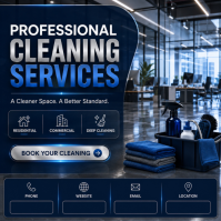Purple Cleaning Services Instagram-bericht Template