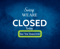Purple Professional Closed Sign Medium Rectangle Mellemstort rektangel template