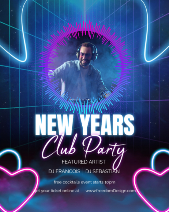 Purple Professional Club Party Instagram Portrait Template | PosterMyWall