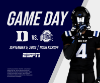 Purple Professional College Football Game Day Medium Rectangle Rectángulo Mediano template