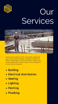 Purple Professional Construction Service Instagram Story template
