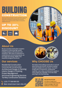 Purple Professional Construction Services A4 template