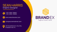 Purple Professional Corporate Company Business Card Wizytówka template