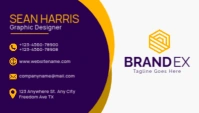 Purple Professional Corporate Company Business Card template