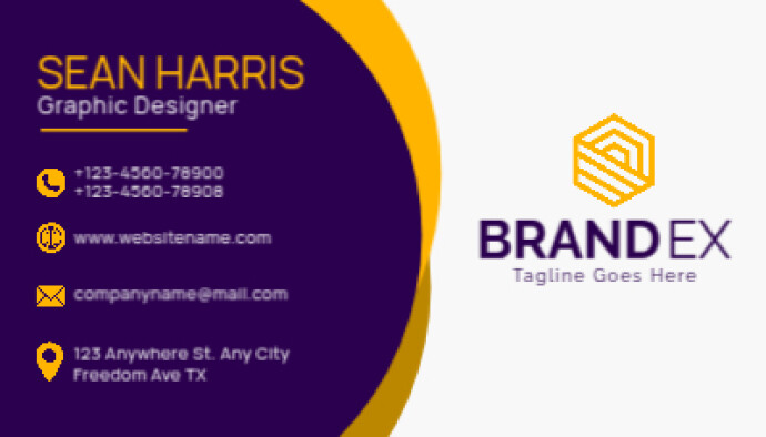 Purple Professional Corporate Company Business Card 名片 template