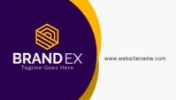 Purple Professional Corporate Company Business Card template