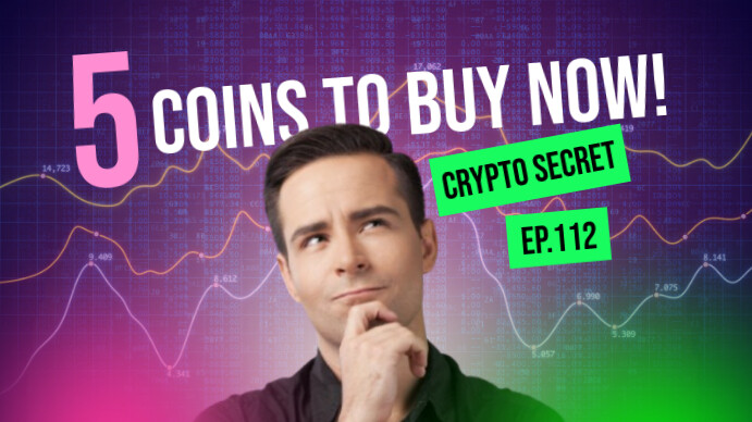 Purple Professional Crypto Thumbnail Digital Display (16:9) template