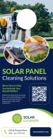 Purple Professional Dark Blue White And Green Solar Panels Cleaning Solutions Advertisement Door Han template