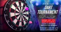 Purple Professional Dart Tournament Facebook template