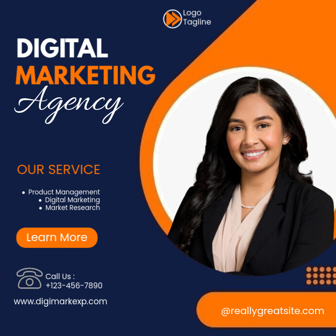 Purple Professional Digital Marketing Agency Instagram Post template