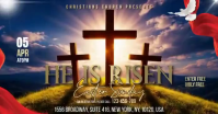 Purple Professional Easter Sunday Church Event Facebook Shared Image Video template