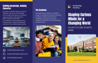 สีม่วง Educational Institution Promotion Tabloid Template - Page 1