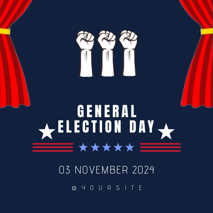 Purple Professional Election Day 2024 Instagr Template | PosterMyWall
