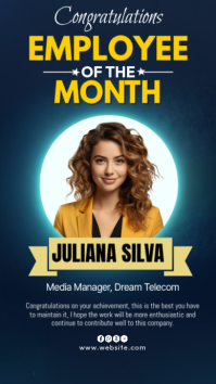 Purple Employee Recognition Instagram na Kuwento Template