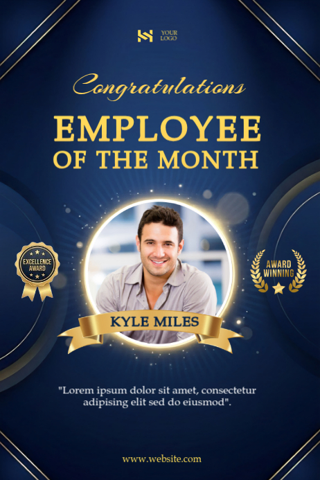 Plantilla de Purple professional employee recognition poster | PosterMyWall