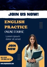 Purple Professional English Practice Online  A4 template