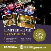 Purple Professional Event Management Offer Instagram Post Video template