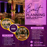 Purple Professional Event Planning Services Instagram Post template