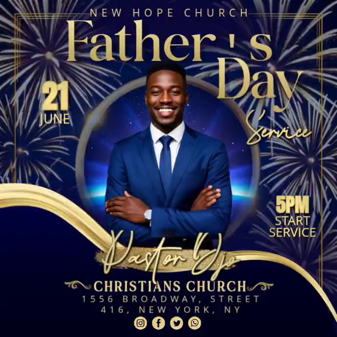 Father's Day Church Service Template | PosterMyWall