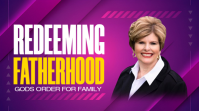 Purple Professional Fatherhood YouTube Thumbnail template