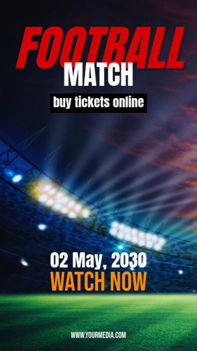 Purple Professional Football Match Instagram Story Template | PosterMyWall