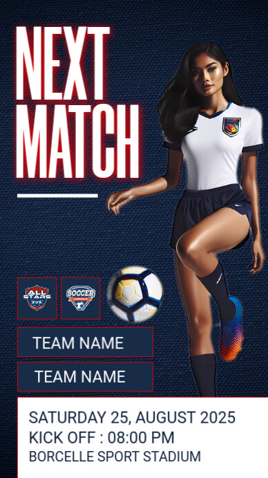 Copy of Purple Professional Football Soccer Next Match Instagram Story ...