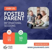 Purple Professional Foster Parent Facebook  Instagram Post Instagram-opslag template