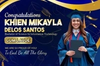 Purple Professional Graduation  Poster template