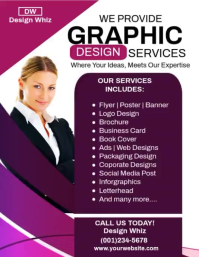 Corporate Graphic Design Services Agency Promotional Flyer Iflaya (Incwadi ye-US) template
