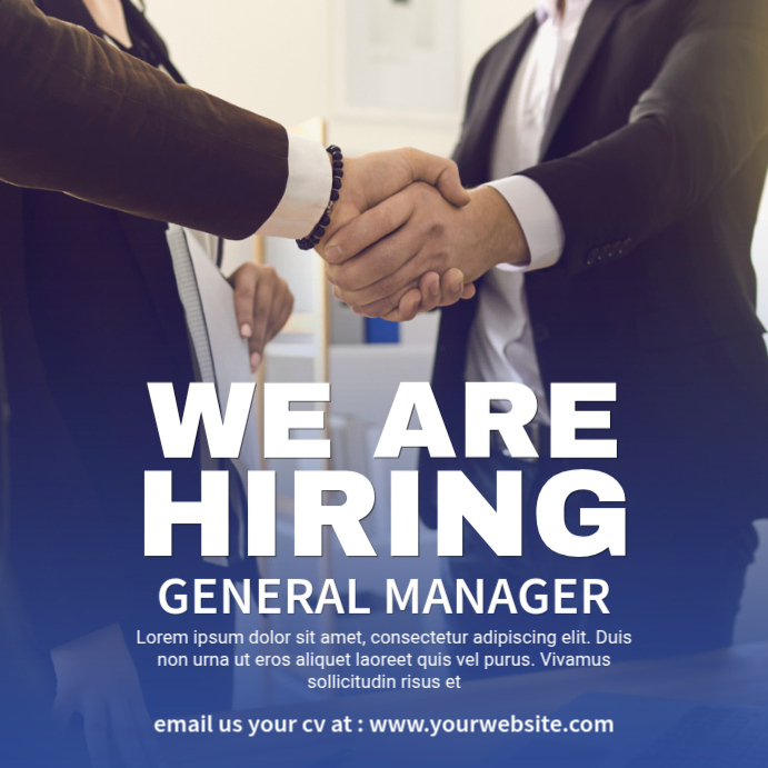 Plantilla de Purple Professional Hiring Instagram Post | PosterMyWall